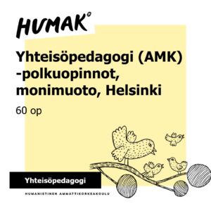 yhteisöpedagogi amk polkuopinnot monimuotototeutus helsinki