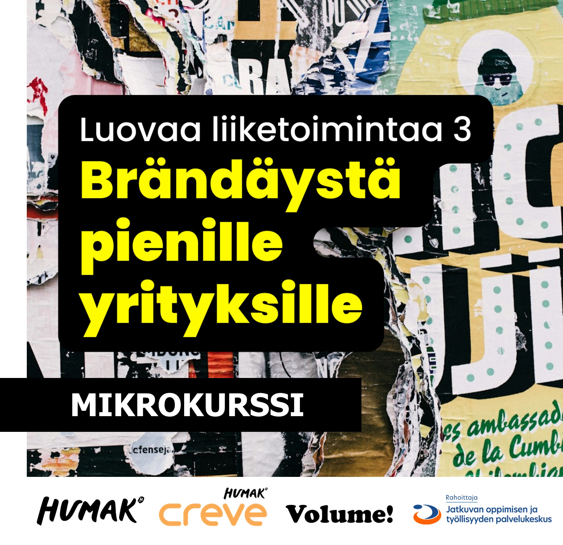 Luovaa liiketoimintaa 3: Brändäystä pienille yrityksille -mikrokurssi
