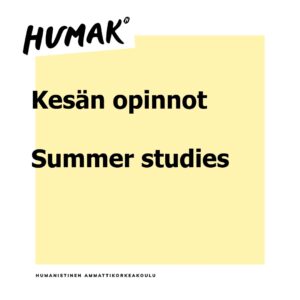 Kesän opinnot