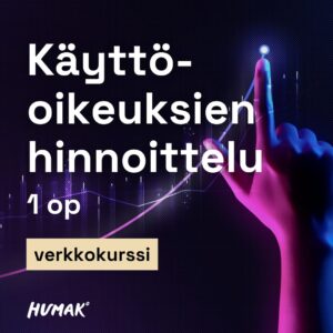 Käyttöoikeuksien hinnoittelu 1 op verkkokurssi