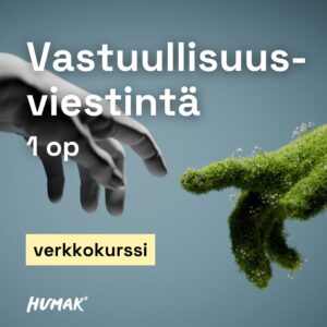 Vastuullisuusviestintä 1 op verkkokurssi